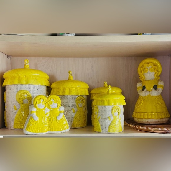 sittre | Dining | Vintage Burlap Rag Doll Canister Set 5 Pieces 979 ...